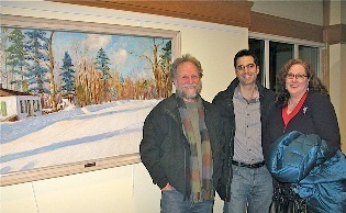 Friends at the evening with the artists